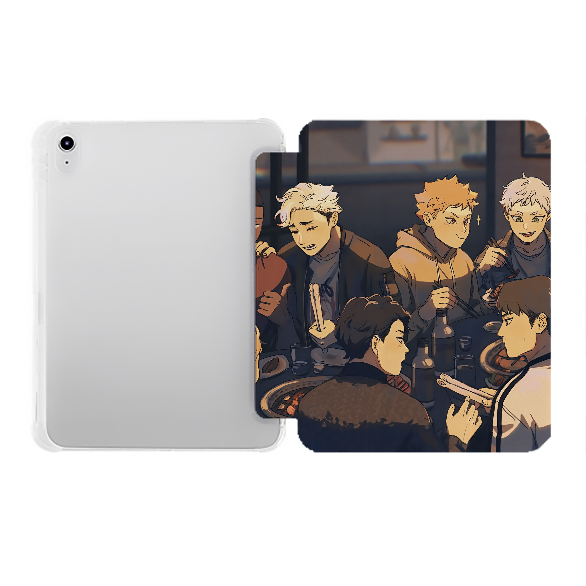 （画像用） ハイキュー!! Haikyu!! IPad ケース ペン収納付き 三つ折りスタンド PUレザー×シリコン 対応機種9.5/10.5/10.9インチ
